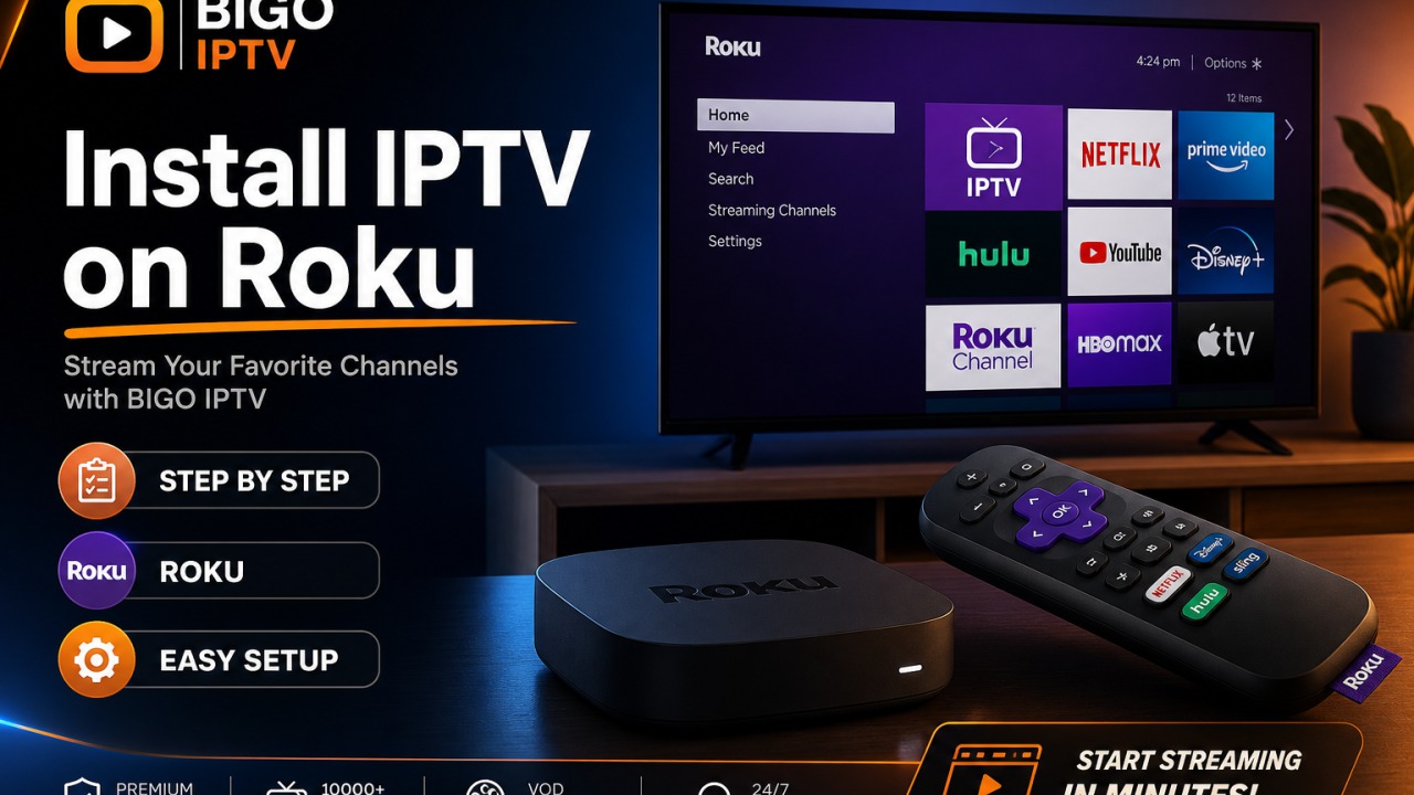 How to Install IPTV on Roku — BIGO IPTV
