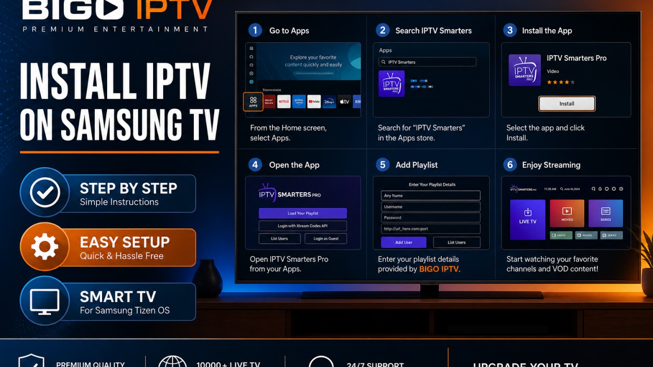 How to Install IPTV on Samsung TV — BIGO IPTV