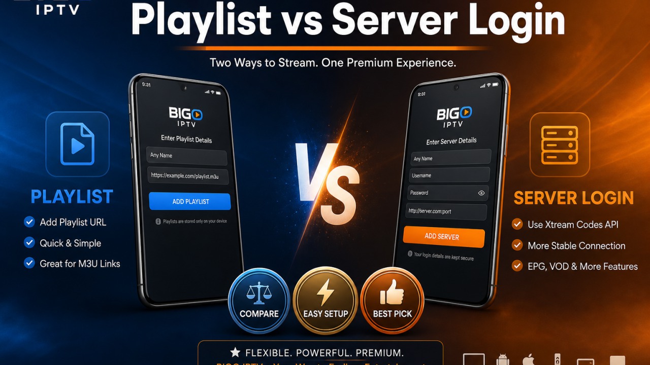 M3U vs Xtream Codes comparison